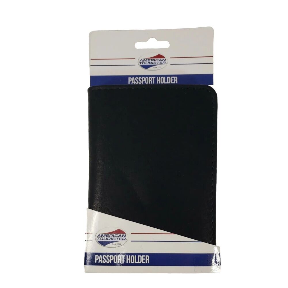 Passport Holder American Tourister Black NEW Protects RFID Chips Factory Package